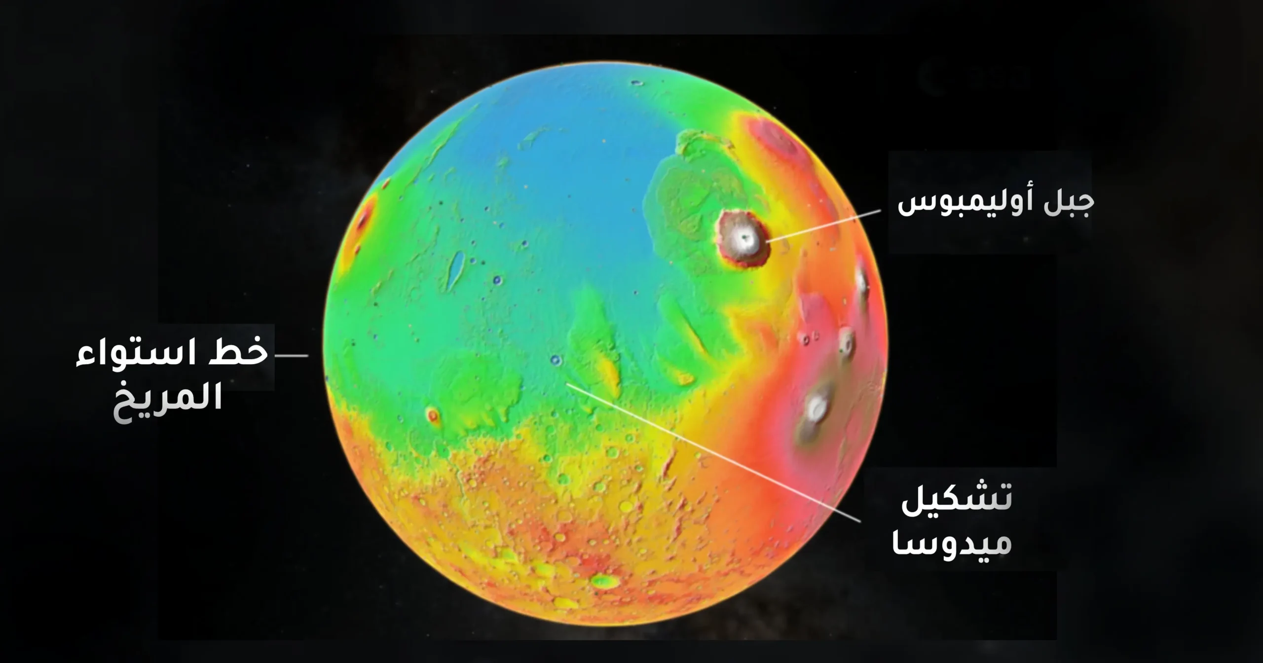 جليد مائي تحت خط استواء المريخ